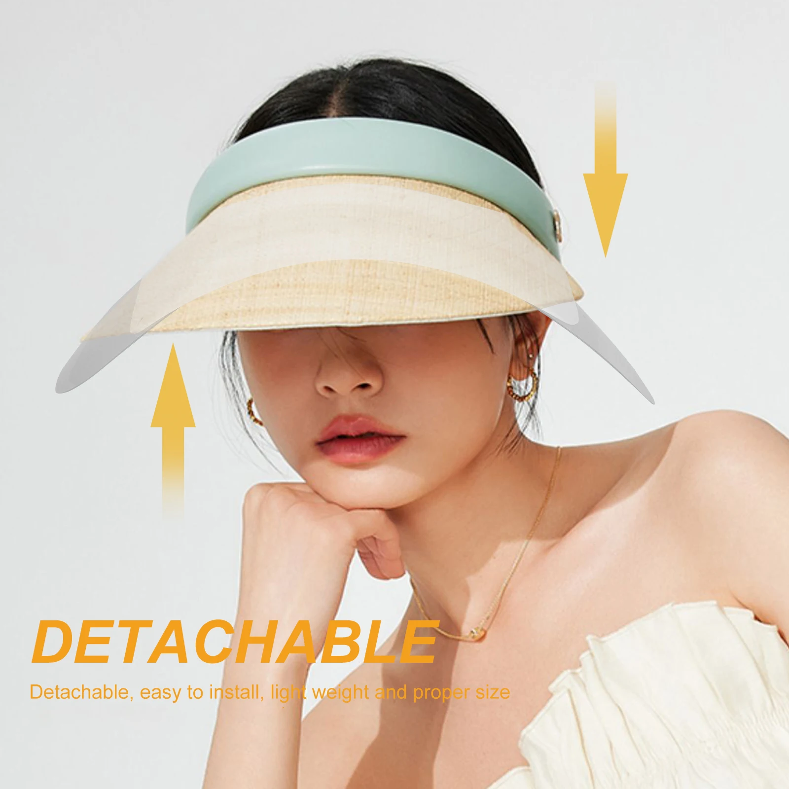 

Brim Accessories Sun Hat Plastic Insert Replaceable Hat Visor Outdoor Activity Visor Rain Proof Lightweight Proper