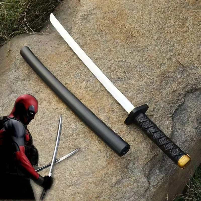 New 61cm Deadpool Cos Sets Katana Pu Anime Soul Figur Sword Samurai Knife Ninja Sword Cosplay Props Weapon For Youth Toys Gifts