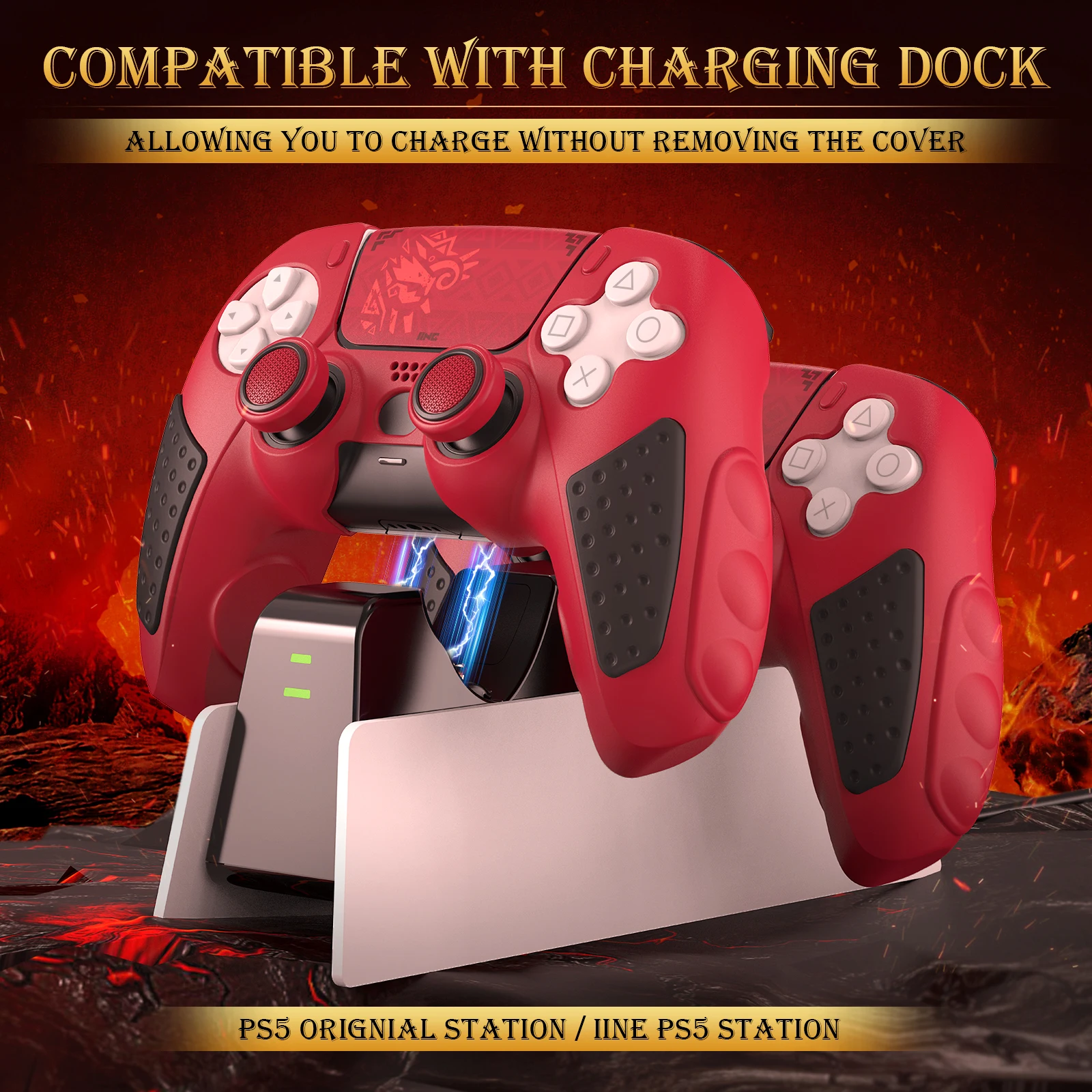 IINE PROTECTIVE CASE FOR PS5 CONTROLLER / Eco-friendly Silicone & Anti-slip &Comfortable Grip &Full Protection