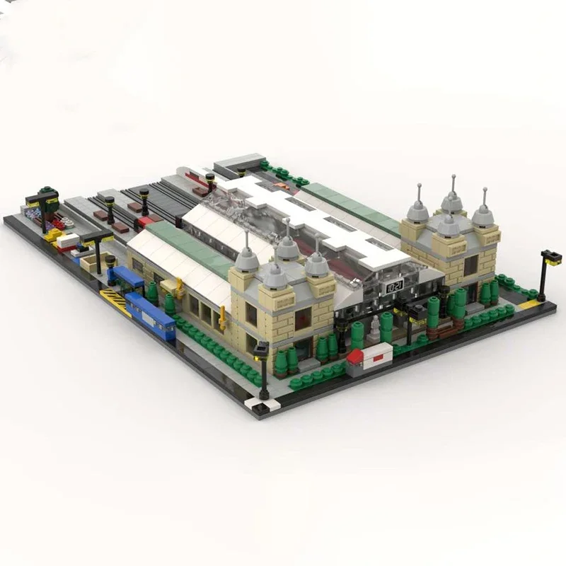 2059pcs MOC Modular Central Train Station 1 Modular Buildings Building Blocks Christmas Gift Toy to Develop Patience