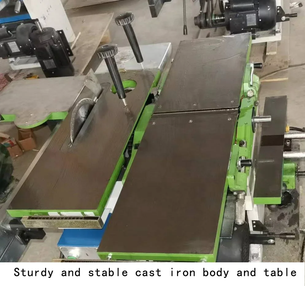 Uma máquina multiuso dez-em-um plaina de mesa máquina de serrar multifuncional para trabalhar madeira