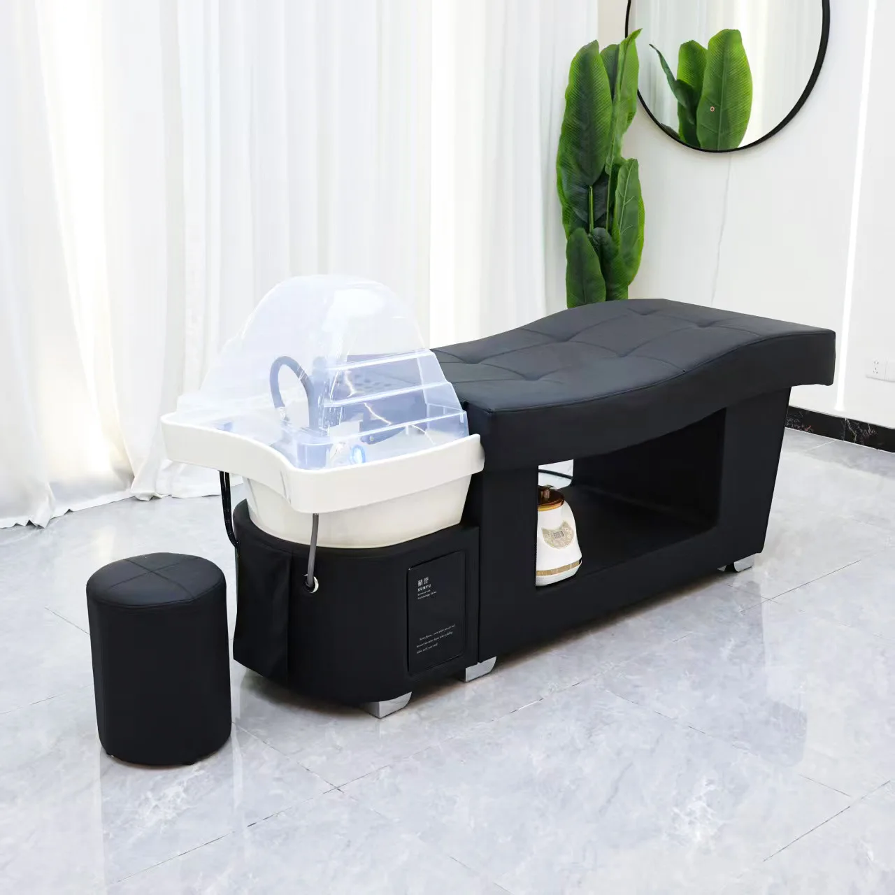 Factory Direct 2026 Top Rated Hair Treatment Shampoo Bed Barber Shop Water Circulation Fumigation Bed Beauty Salon Special Hair