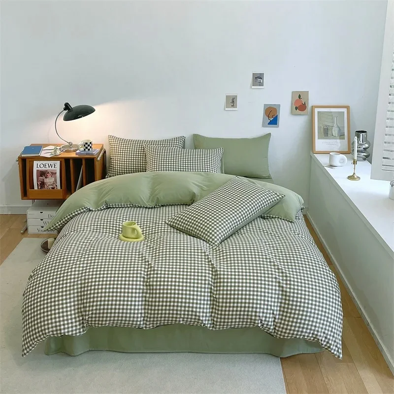 1pc all-cotton InS-style quilt cover, single piece 220/200/180/160cm, light, breathable, soft and comfortable
