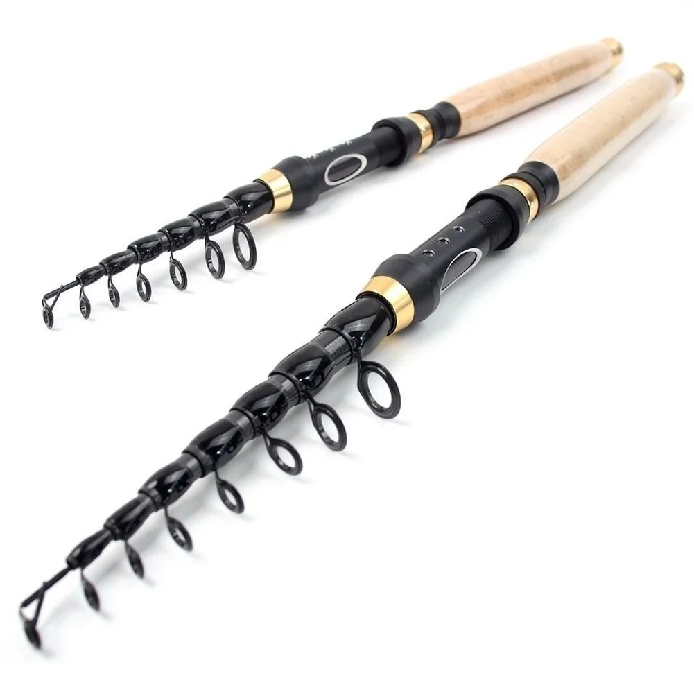 

Ультра короткая телескопическая удочка, карбоновая приманка, портативная удочка для пресноводной рыбалки, аксессуары 1,8 м/2,1 м/2,4 м