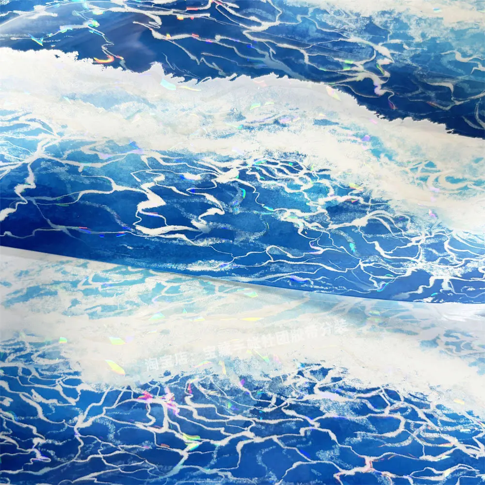 Ocean Wave Li Fugui Spray Water Sea Ancient Style PET Washi Tape for Journal Scrapbooking Shaker DIY Sticker Material