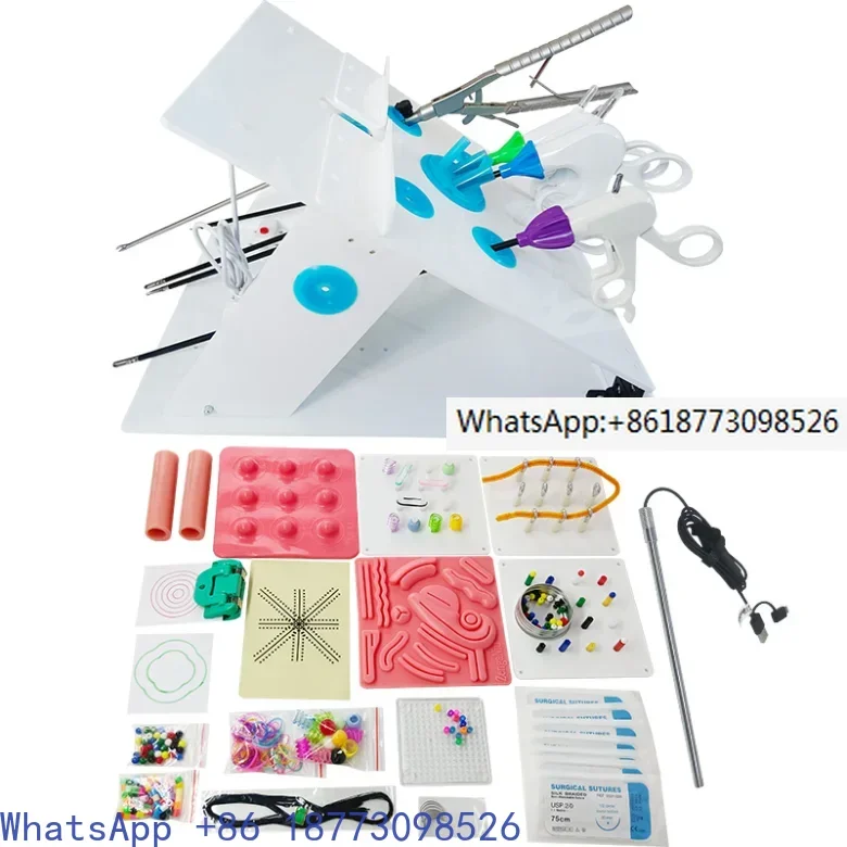 

Laparoscopic Surgery Simulation Trainer Trainning Box Endotrainer Laparoscopy Instruments Camera Complete Set