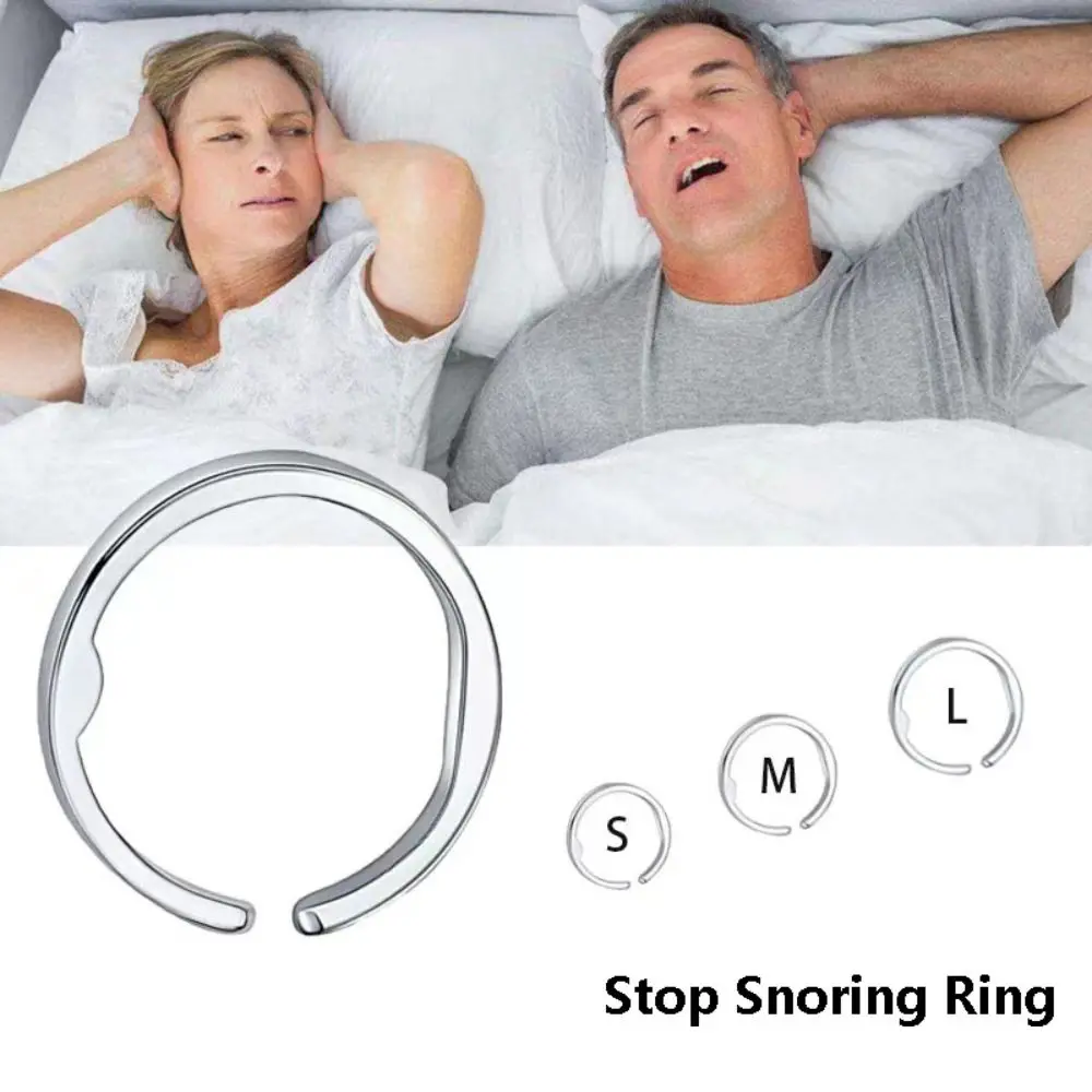1PC Anti Snore Stop Snoring Ring S/M/L Acupressure Relief Snoring Ring Reduce Snoring Device Adjustable Anti Snoring Device