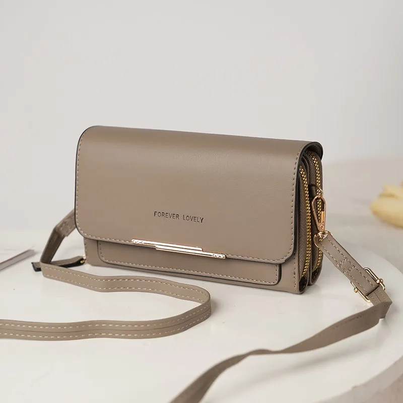 Damen Lange Geldbörse Koreanische Version Umhängetasche Doppelreißverschluss Große Kapazität Clutch-Tasche Schulter-Handtasche Damen Handytasche – Detail 31