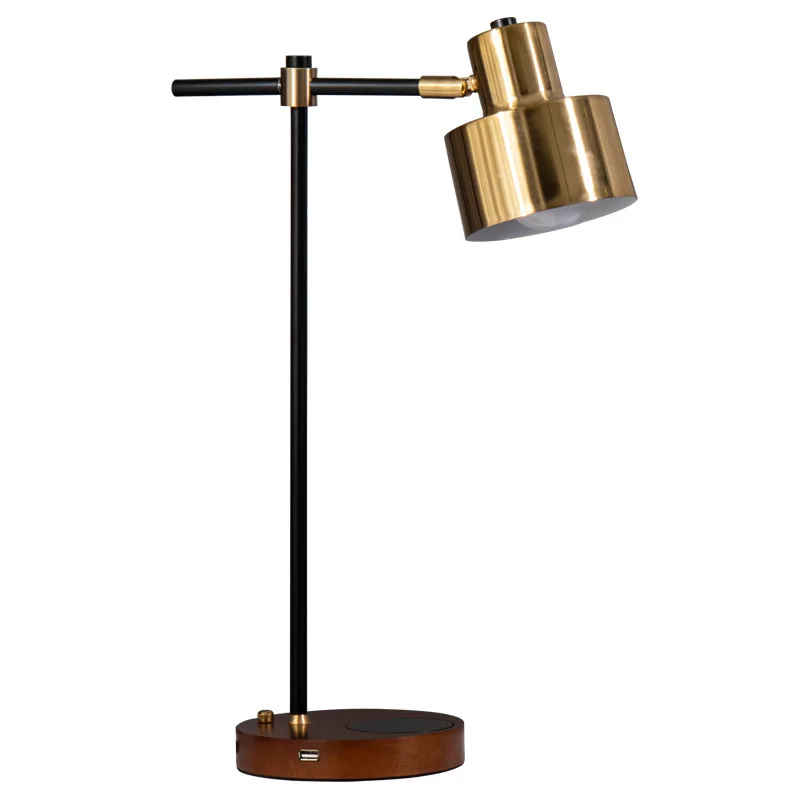 Hotel light luxury wireless charging living room feeling post-modern table lamp bedside lamp mobile phone bedroom