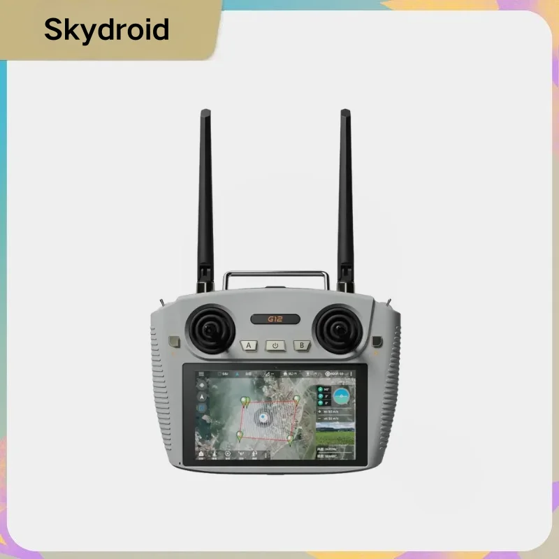 

Пульт дистанционного управления Skydroid G12 с 5,5-дюймовым HD-дисплеем 1080P и двухдиапазонной цифровой передачей изображения 2,4 ГГц и 5,8 ГГц на расстояние до 20 км