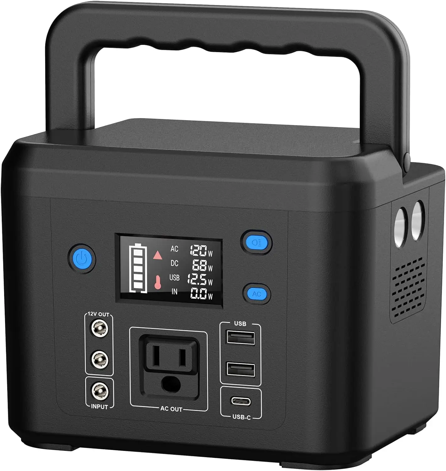 

200W Portable Power Station with AC Outlet, 120Wh Solar Generator for Home and Outdoor Camping