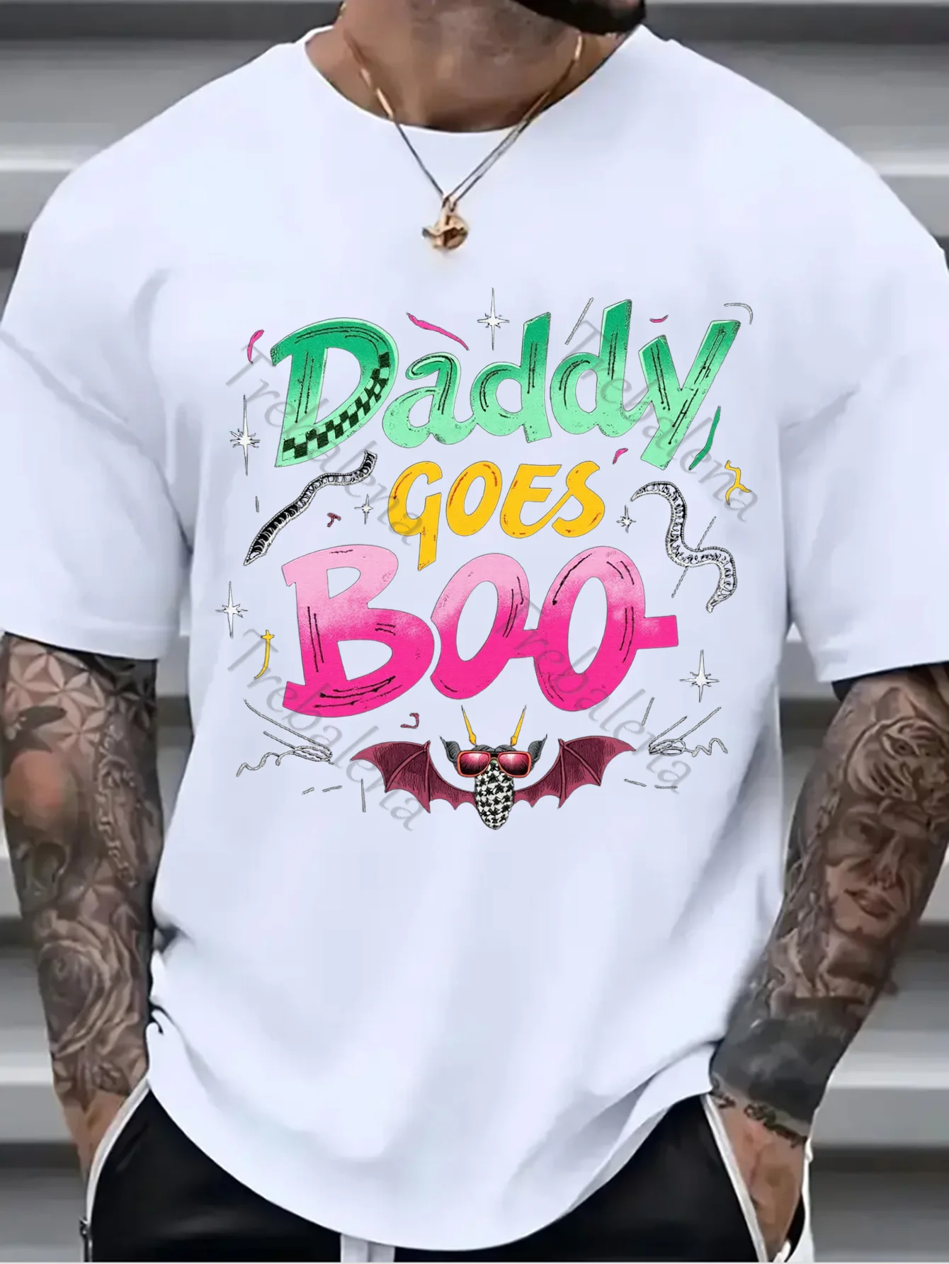 

1pc Wall Tapestry "Daddy Goes Boo: Fun Halloween Bat Design Wall Tapestry"