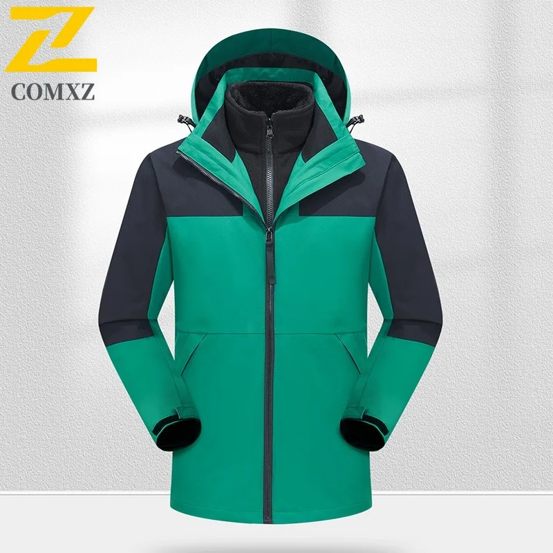 

COMXZ Outdoor Adventure Мужская куртка Утолщенное удобное пальто Сплошной цвет для путешествий Легкая теплая осенне-зимняя одежда