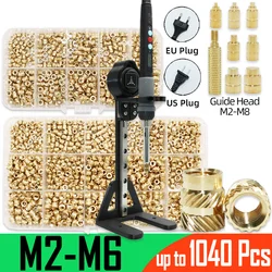 1040x Heat Insert Tool M2 M3 M4 M5 M6 M8 Brass Threaded Inserts Nuts 60W Soldering Iron Tip for plastic Nut 3D Printer Acessorie