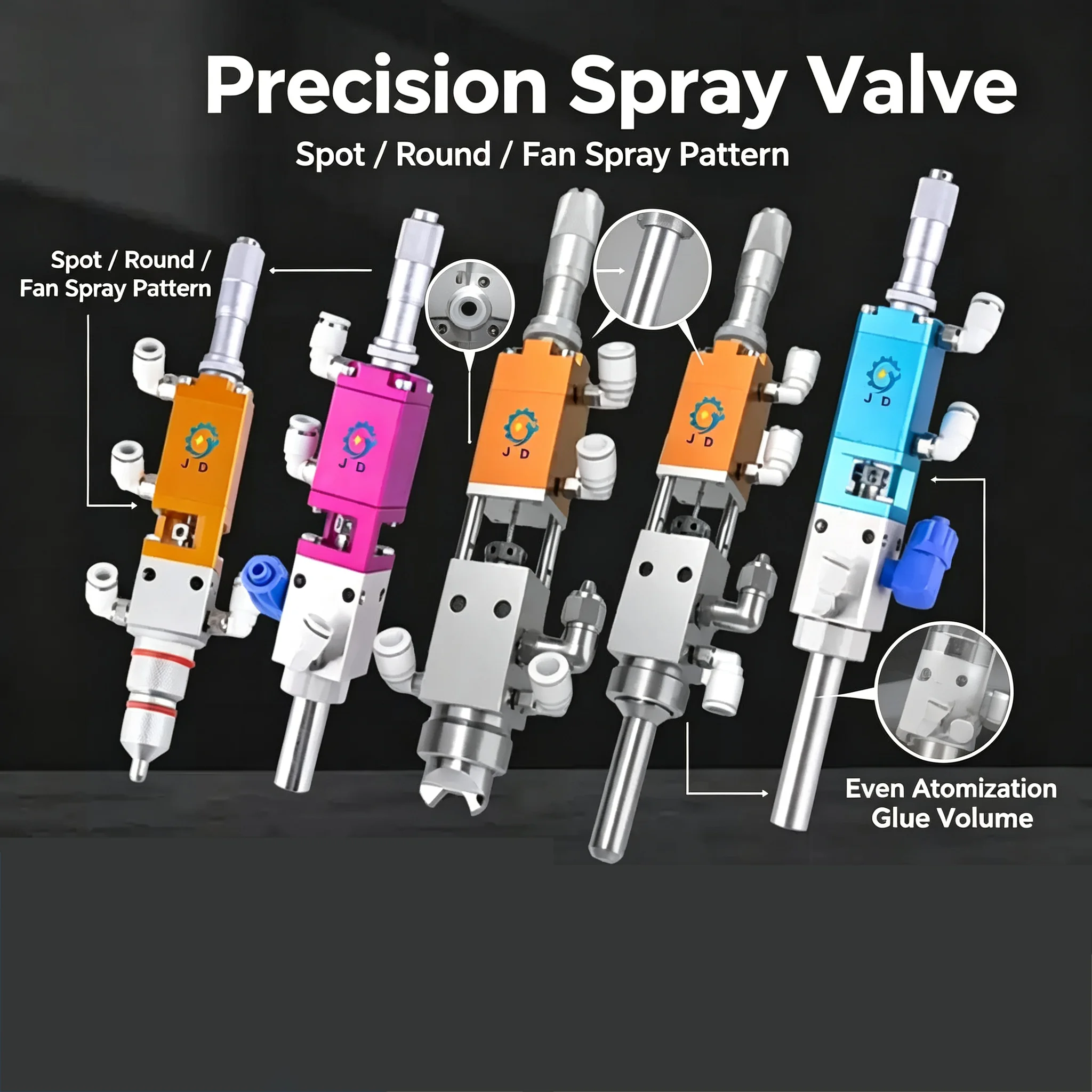 Precision Atomized Liquid Point Spray Dispensing Valve SY Pneumatic Injection Top Needle Micrometer Precision Coating Valve