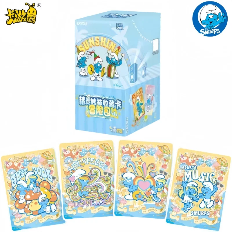 

KAYOU натуральная карта Smurfs Smart Miao You, коллекционная карта XR, анимационная коллекция мультфильмов, флэш-карта, периферийная игрушка в подарок