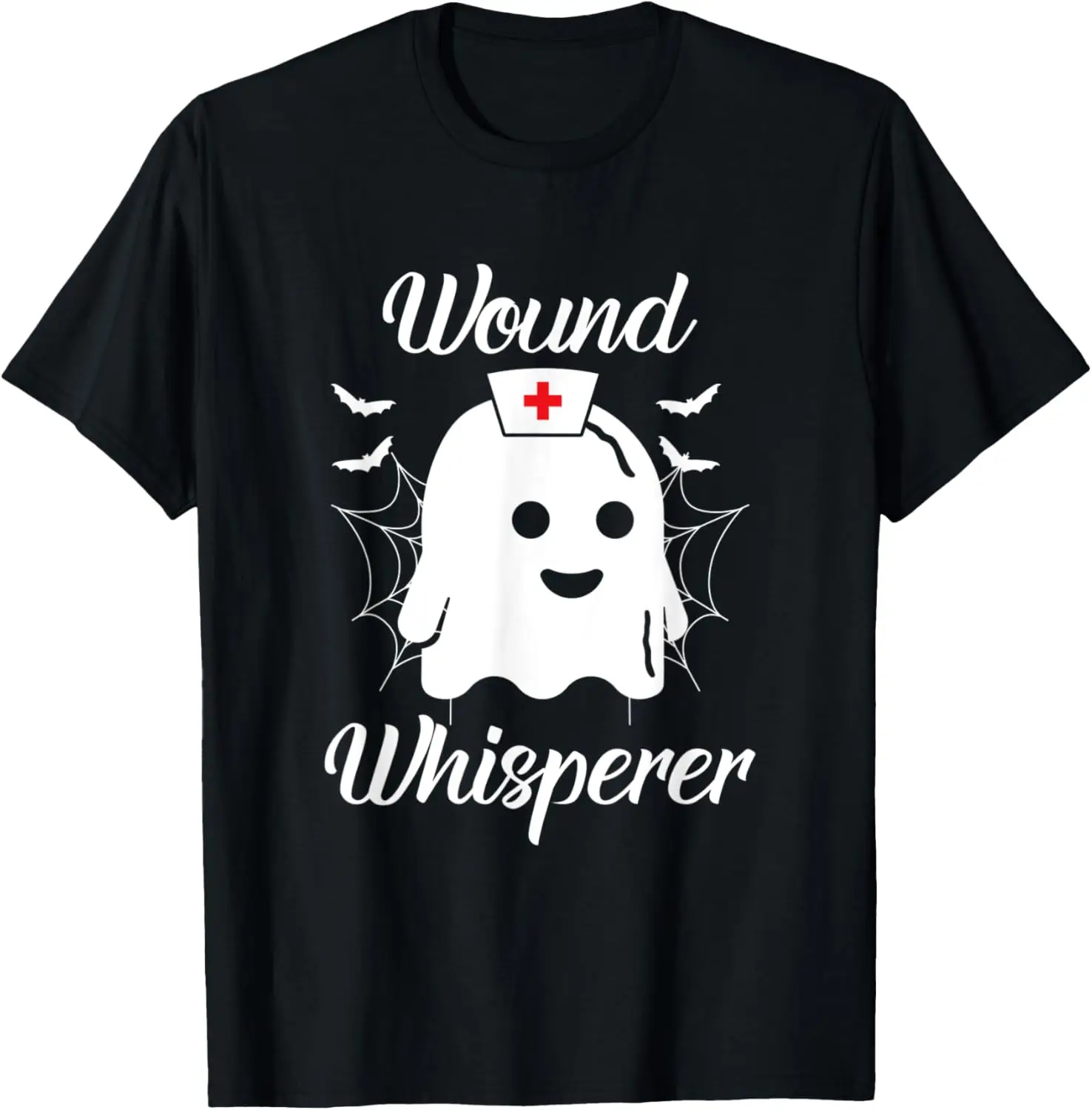 Wound Whisperer Cute Nurse Ghost Halloween Nursing Staff T-Shirt