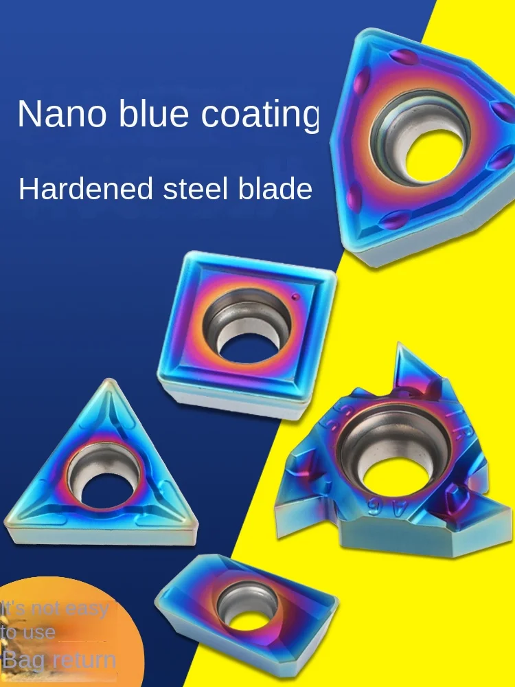 10 قطعة/صندوق 16ER 16IR خيط داخلي وخارجي نانو أزرق مطلي إدراج مبطن الصلب عالية صلابة الفولاذ المقاوم للصدأ CNC إدراج