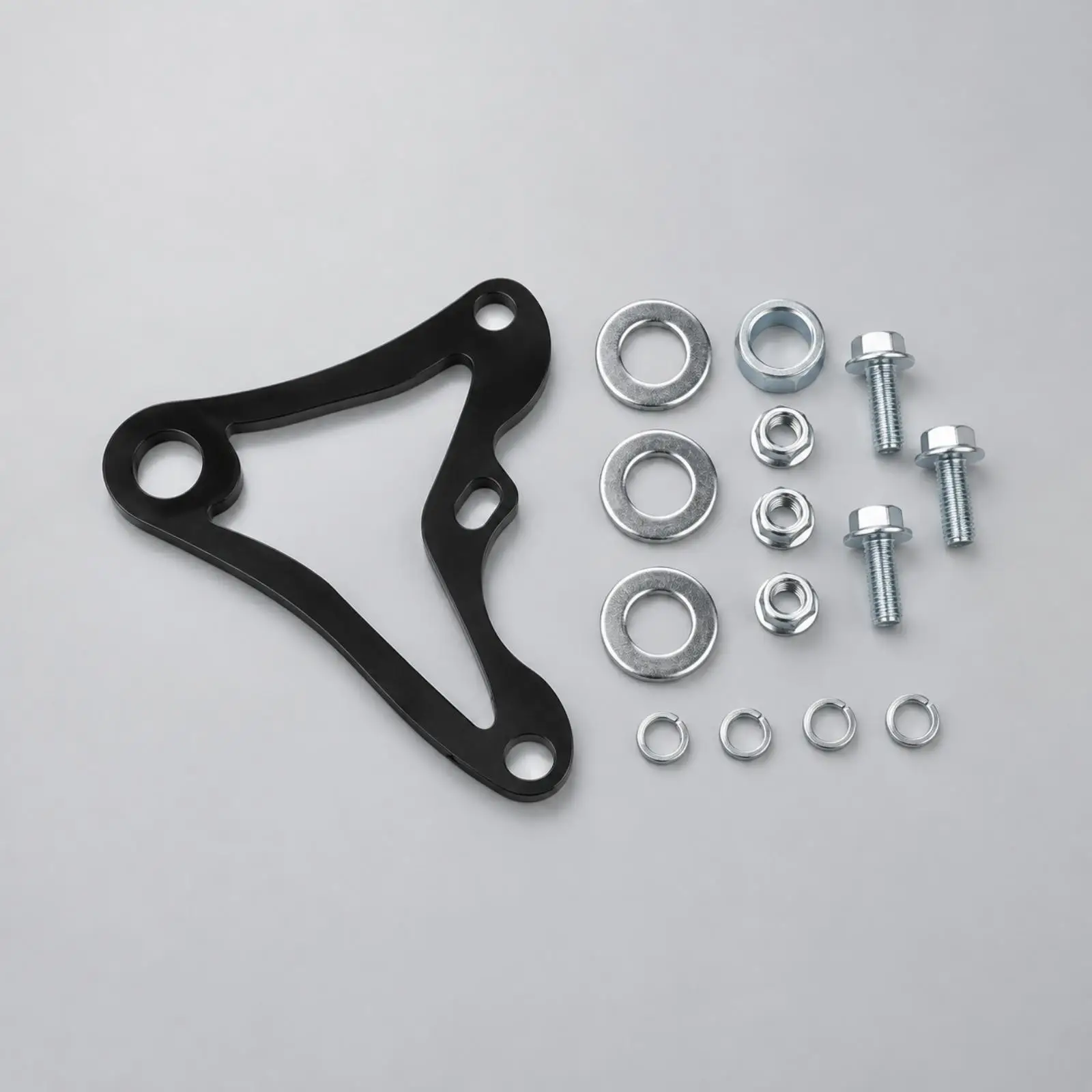 Hydraulic Bicycle Brake Caliper Mounting Bracket for Mini Bike Aluminum Alloy Triangular Adapter with Hardware Kit