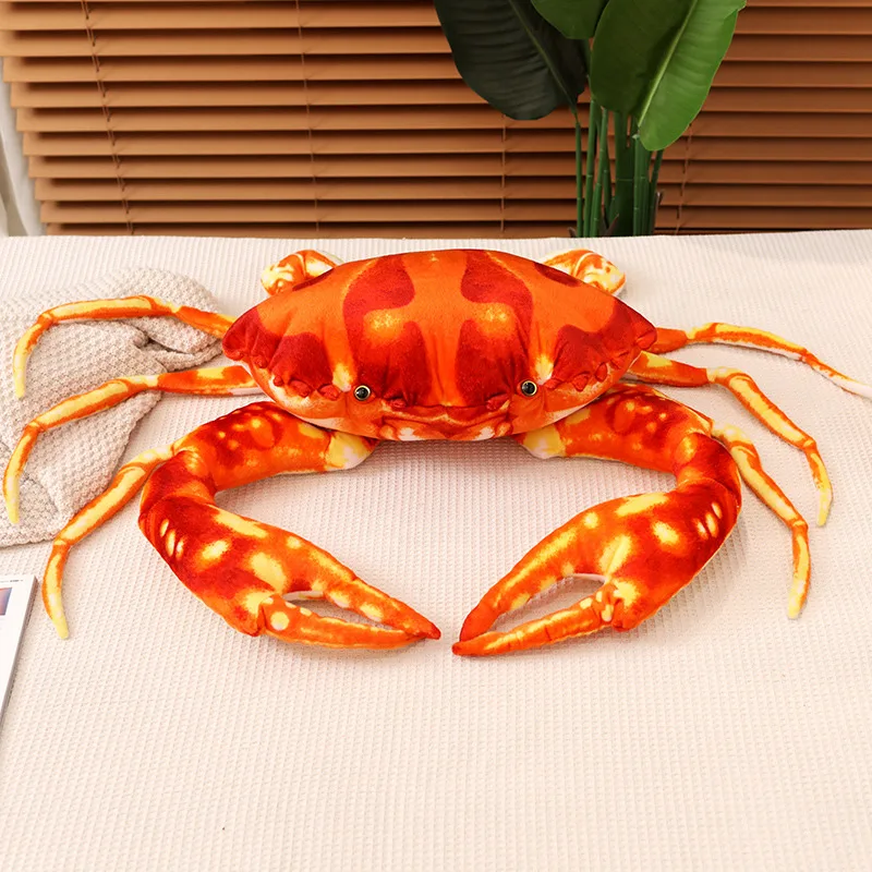 27/38/60/80CM Simulated Crab Plush Toys Soft Cartoon Creative Crab Stuffed Animal Doll Home Decoration Birthday Gift