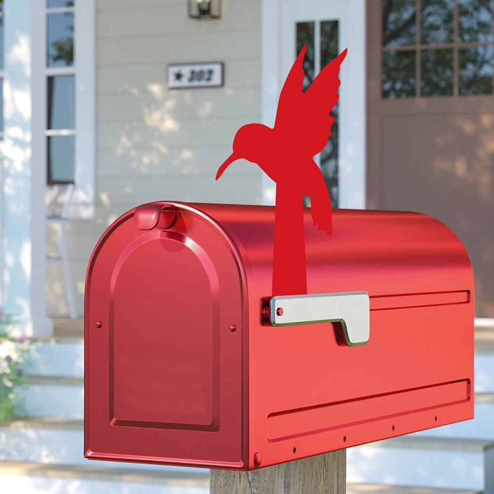

Red Bird Mailbox Flag Acrylic Decoration Plaque for Brick Mount Replacement Kit Garden Yard Art Mailbox Identifier