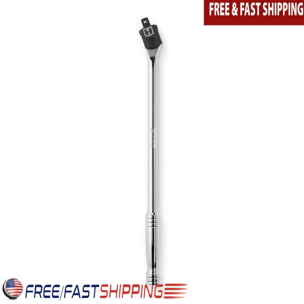 

1/2 inch Drive 18 inch Breaker Bar Swivel Head Cr-Mo Head CrV Shaft Heavy Duty Adjustable Tool Durable Rust Resistant