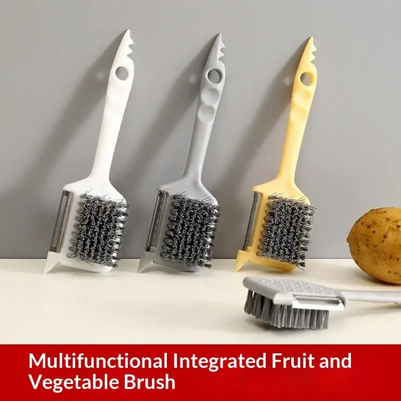 Vegetable Cleaning Brush Scrubber For Food Multifunctional Fruit Carrot Peeler Kitchen Tools