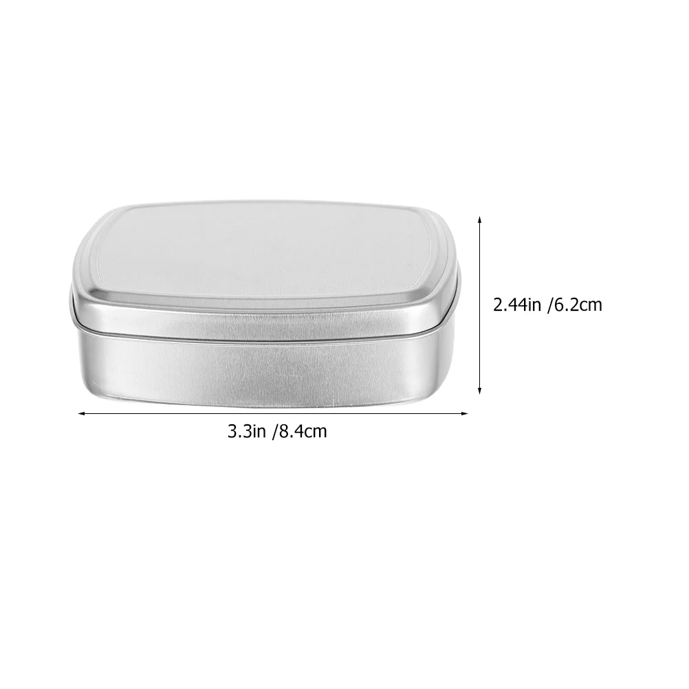 Caja de aluminio para jabón, soporte para lata de crema, latas, tarro de dulces, altavoces, velas de viaje, 4 Uds.