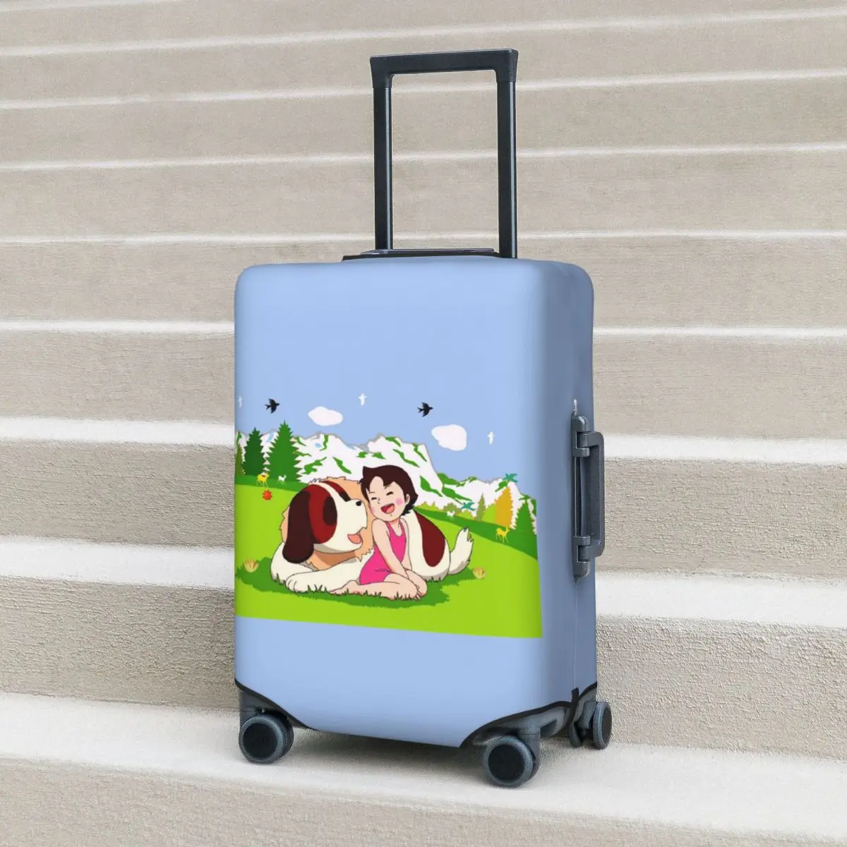 

An Afternoon With Heidi Suitcase Cover Protection Elastic Travel Luggage Protector Covers for 18-32 Inch