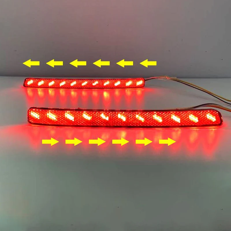 2Pcs Multifunctional Streamer Rear Bumper Fog Lights Fit Changan CS55 PLUS G2 2023-2026 CS55plus Streaming Turn Signal Lamp
