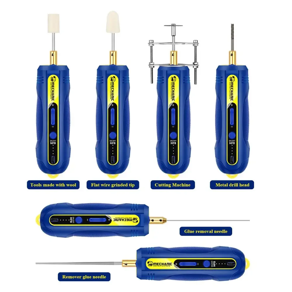 MECHANIC iR10 Pro 6in1 OCA Phone LCD Screen Degumming Speed Regulation Electric Glue Remove Pen Tool Grinder Rubber Separator