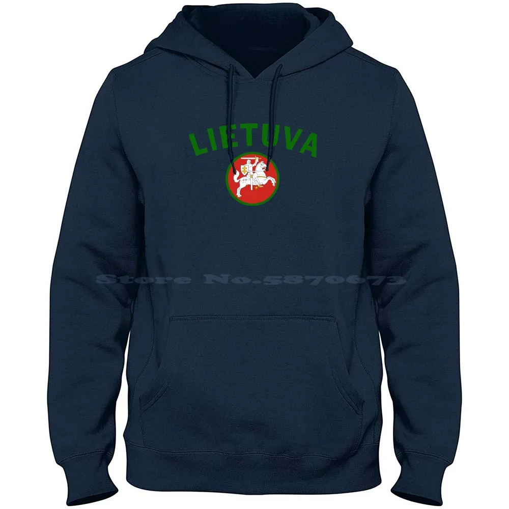 Lithuania Retro Uniform 100% Cotton Hoodie Lietuva Lithuania Basketball Krepsinis Kaunas Kauno Zalgiris Vilnius Vytis Retro