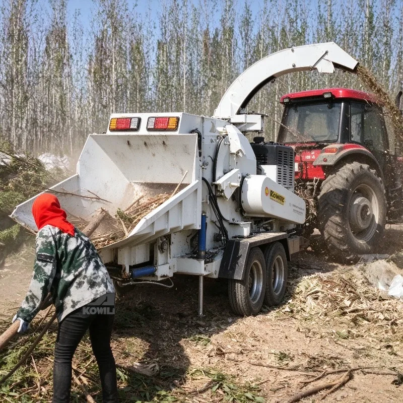 Diesel Wood Chipper Wood Crusher Professional Branch Crusher for Wood Recycling and Composting Adjustable Discharge Direction