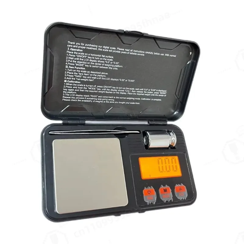 200g High Precision Digital Pocket Scale, 0.01g Resolution LCD Display Diamond Jewelry Weighing Tool