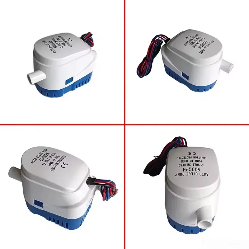 12V 24V อัตโนมัติเรือปั๊มน้ําท้องเรือ 750GPH 1100GPH ไฟฟ้า Marine มอเตอร์ไอเสีย Auto Submersible Sump เครื่องบินทะเลพร้อมสวิตช์