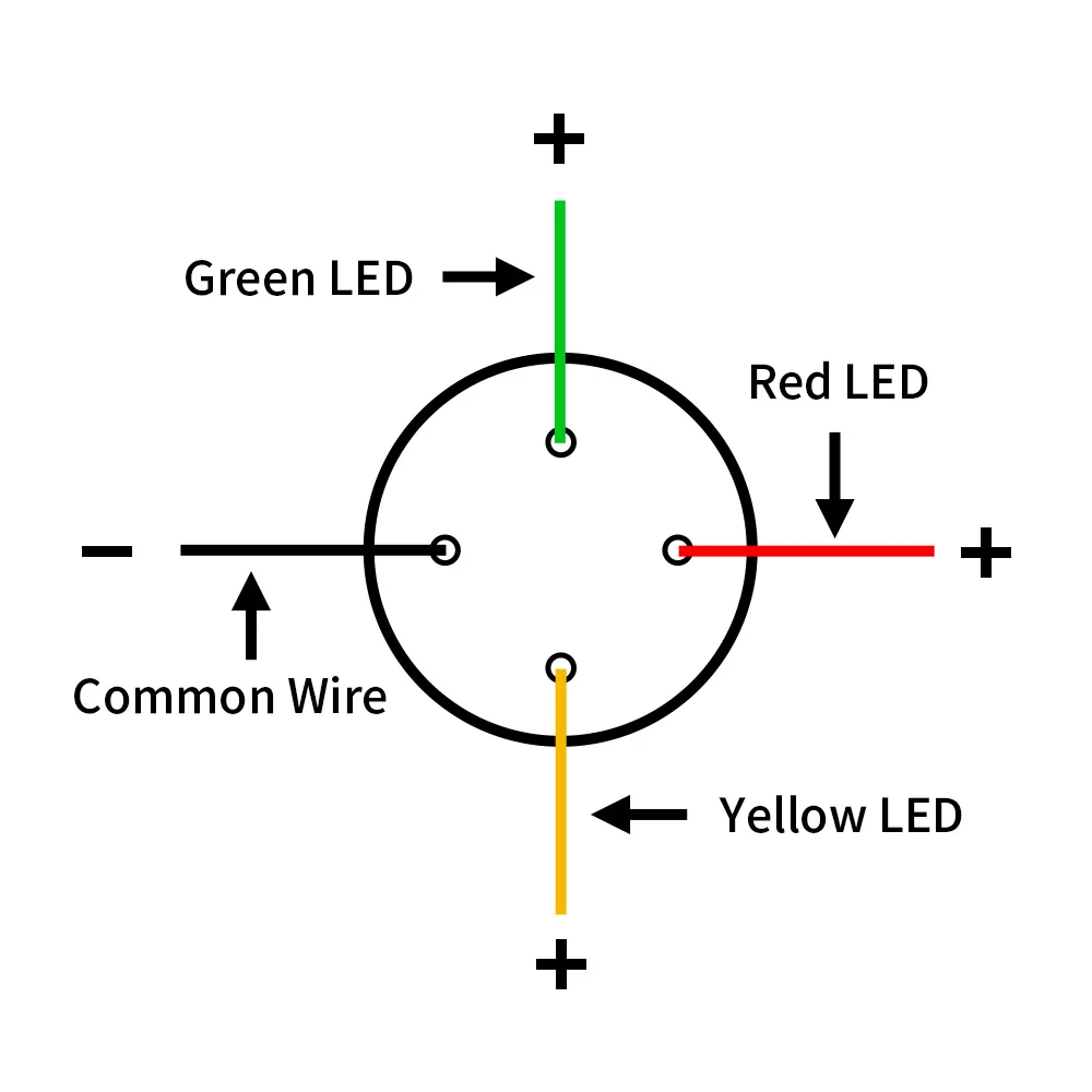 12mm 16mm 19mm 22mm Metal LED Indicator Light Warning Signal Lamp Pilot with Wire Two Three Color 5V 12V 24V 220V Red Blue Green