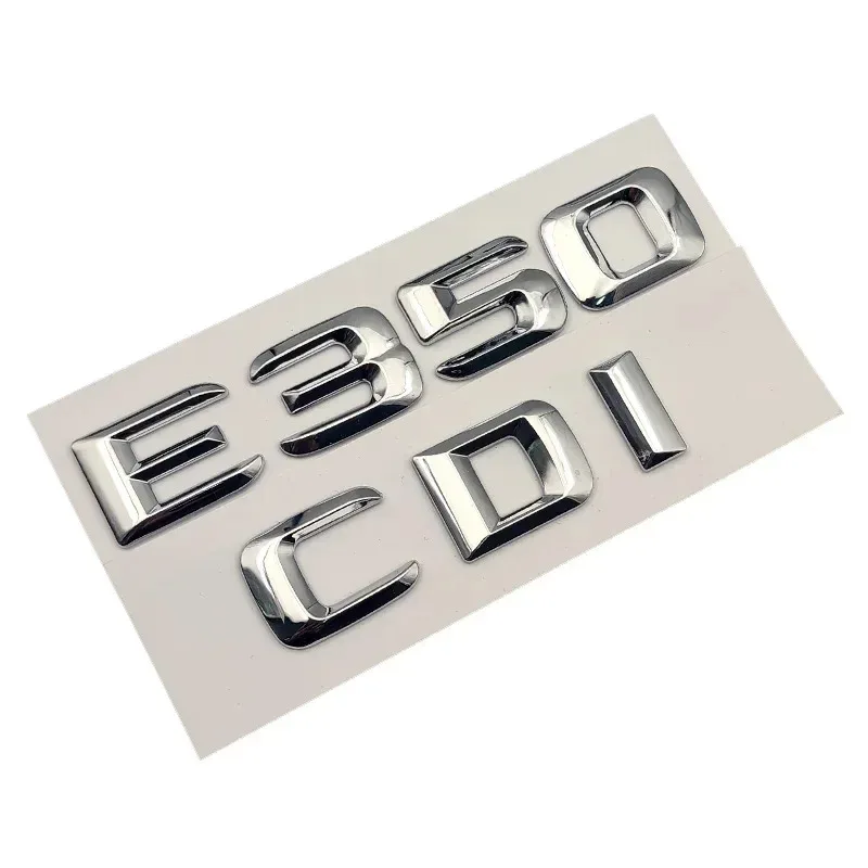 ثلاثية الأبعاد ABS كروم شعار E350 شعار 4matic رسائل CDI ملصق سيارة جذع شارة لمرسيدس بنز E350 W213 W212 اكسسوارات #3