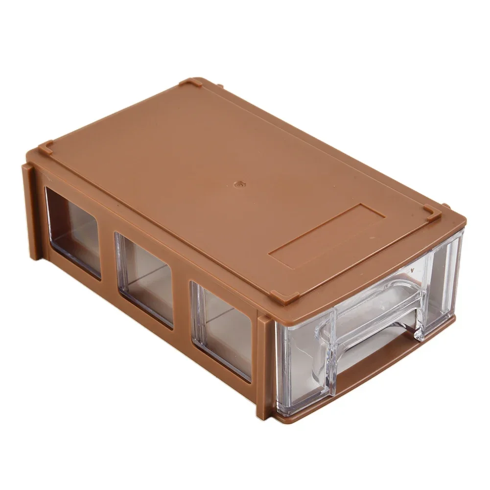 Stackable Storage Box Blue/grey/brown/yellow 1PC Component Screws Toolbox Hardware Parts Stackable 80 Degree Celsius Thicken