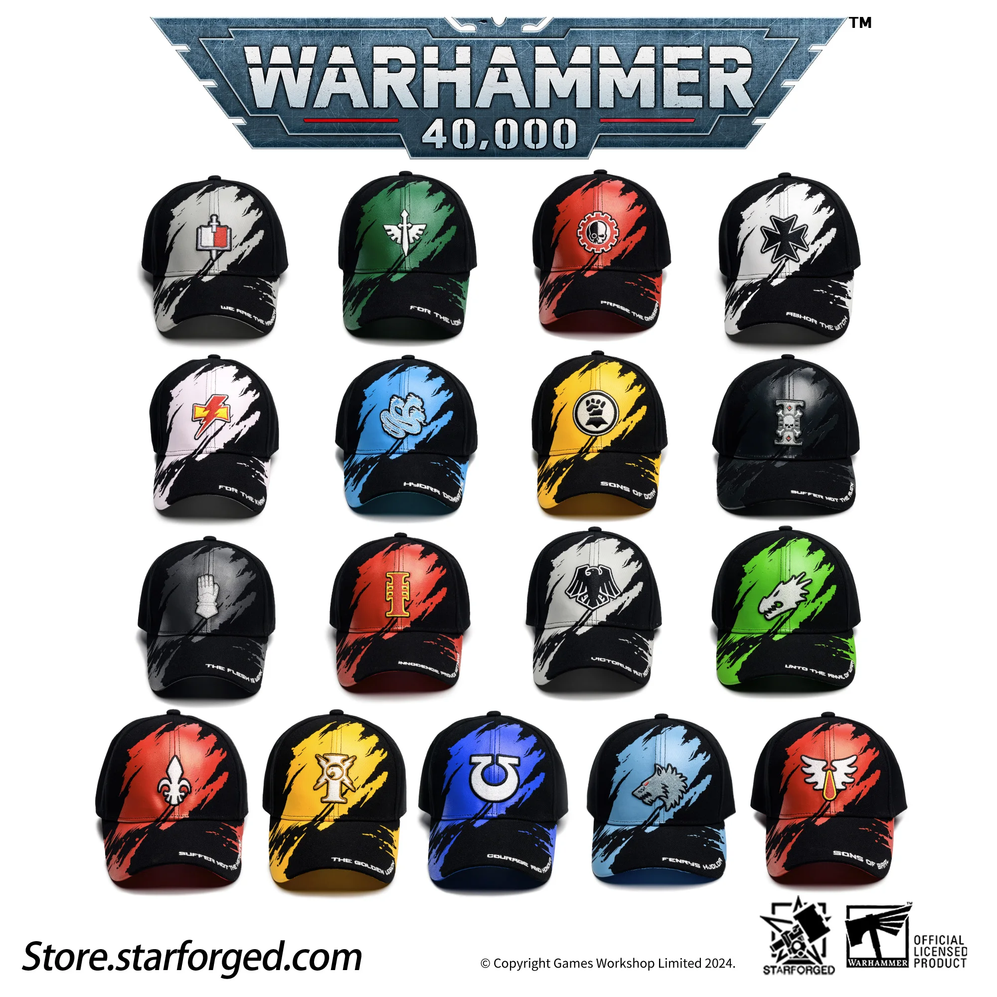 Starforged Warhammer 40000 Chapter Hats Adeptus Mechanicus Blood Angels Baseball Peaked Cap Other