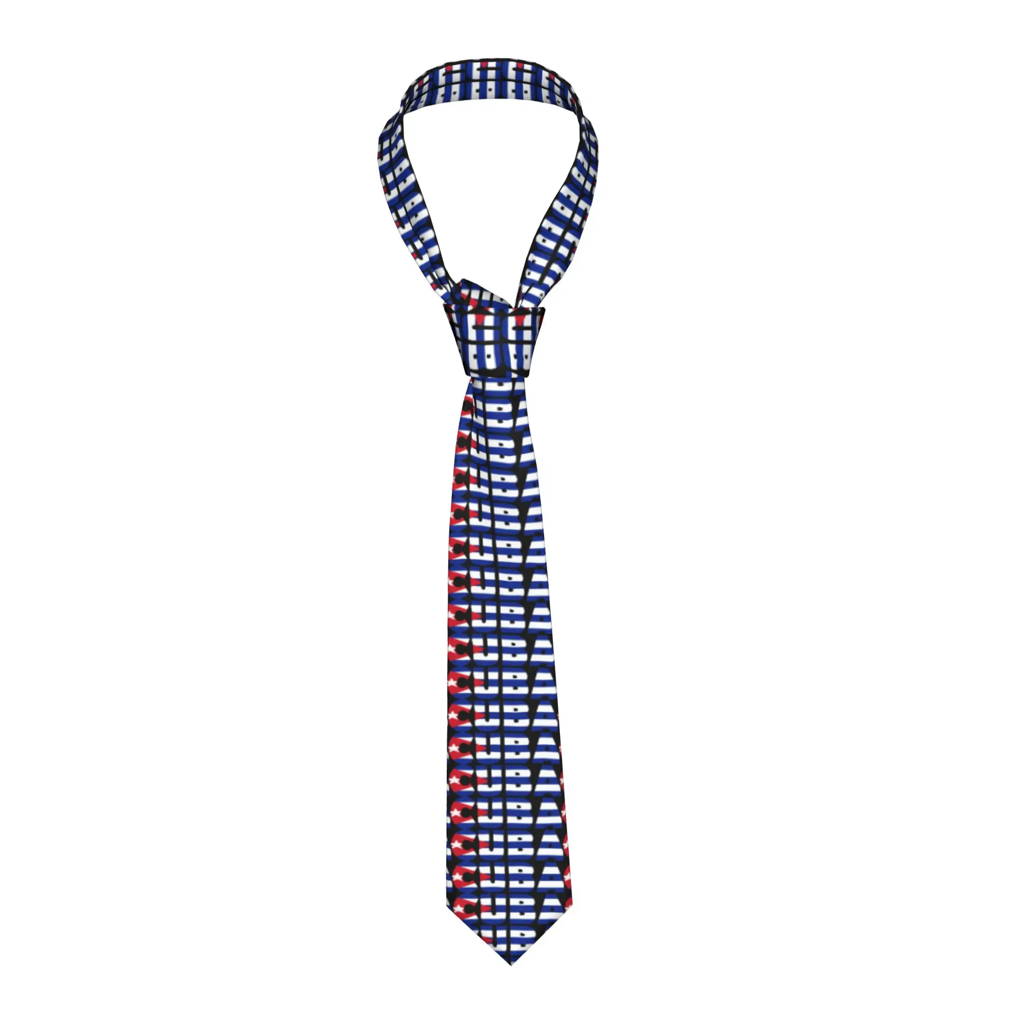Cuba Flag  Tie  Wedding Neck Ties Retro Trendy Neck Tie For Men Graphic Collar Tie Necktie Birthday Gift