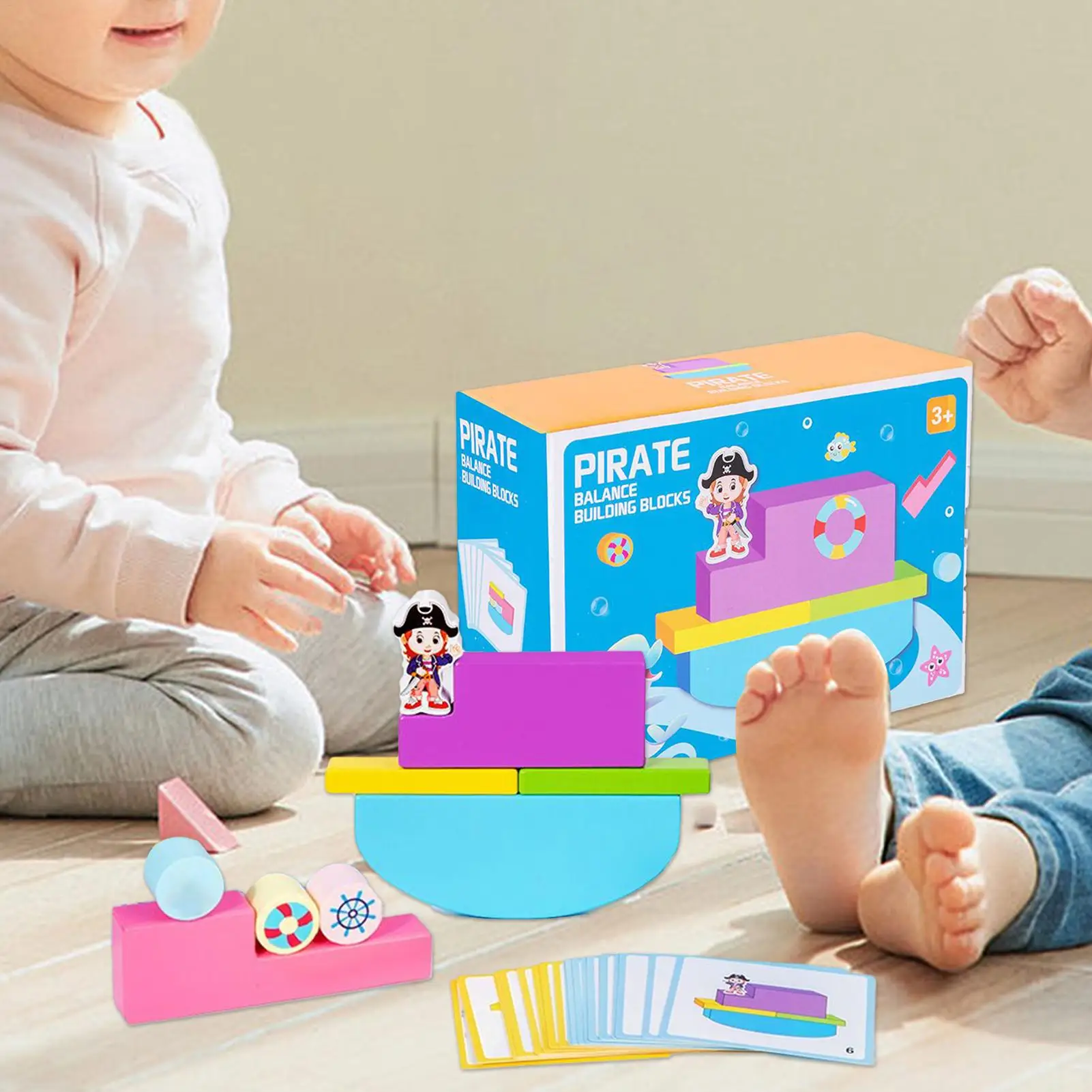 เกมซ้อน BALANCE Tower Building Blocks Sensory บล็อกกิจกรรมของเล่นเพื่อการศึกษาสําหรับผู้ใหญ่เด็กวัยหัดเดินครอบครัวในร่ม