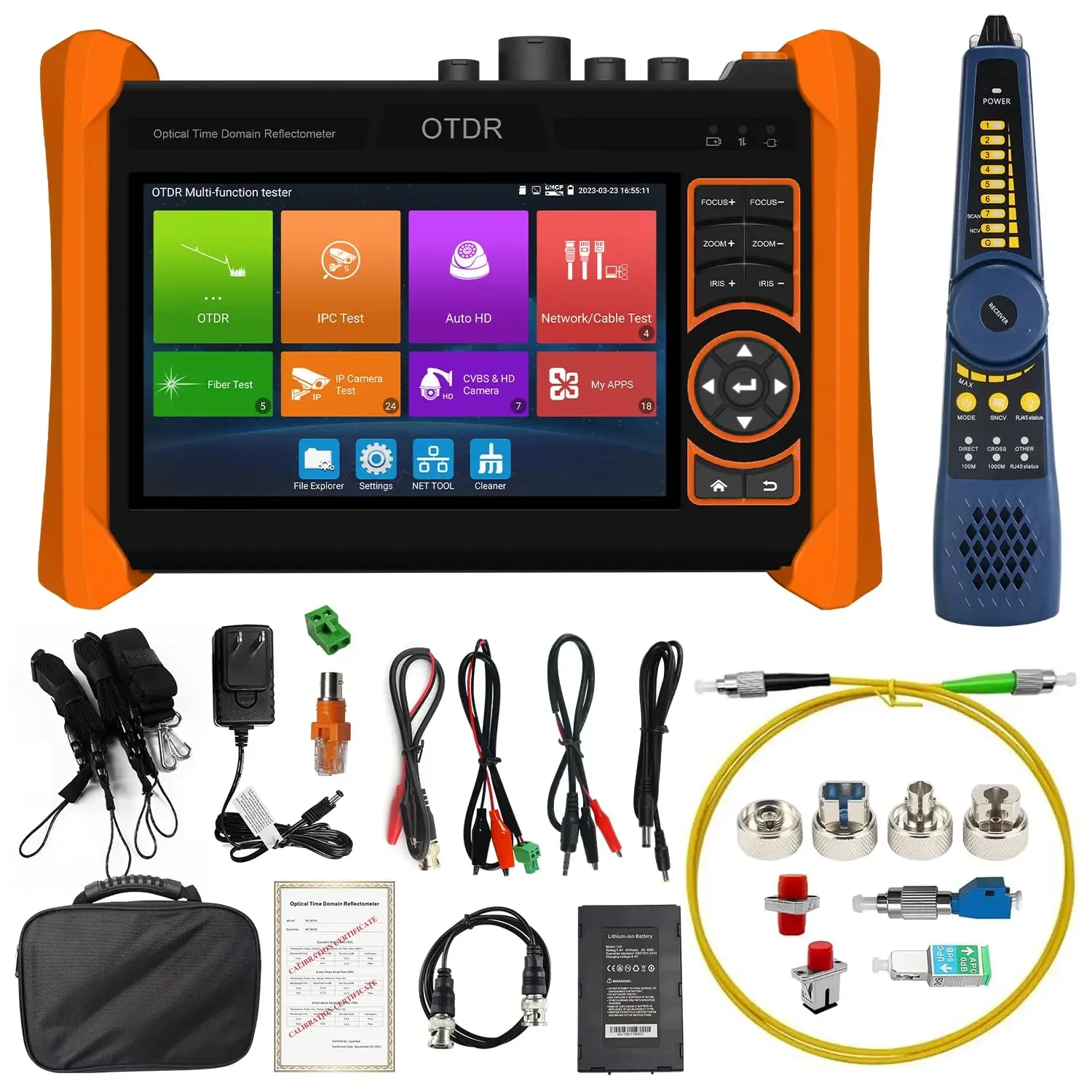 5.4 Inch OTDR IP CCTV Tester Monitor MT6510 Optical Time Domain Reflectometer with OPM OLS VFL Map 8MP AHD CVI TVI Testing POE