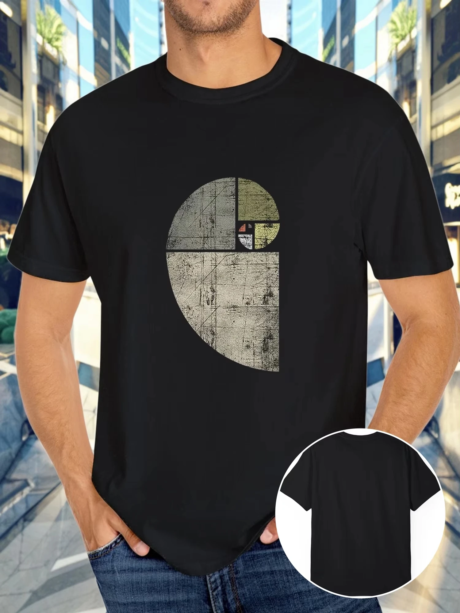 

Men's Casual Pure Cotton Short-sleeved T-shirt, Unique Letter Print Design, Casual Summer Fashionable Men's and Women's T-shirt