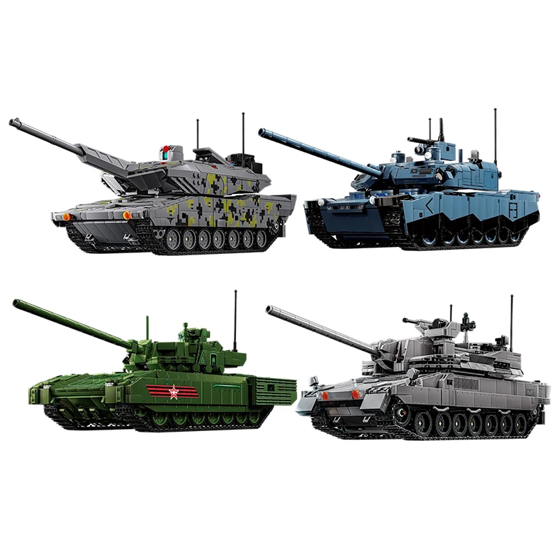 

12GO 96001 4th-Gen Tank German Panther KF15 Model 2235pcs Building Block set Military Model DIY Toys for Christmas Gifts
