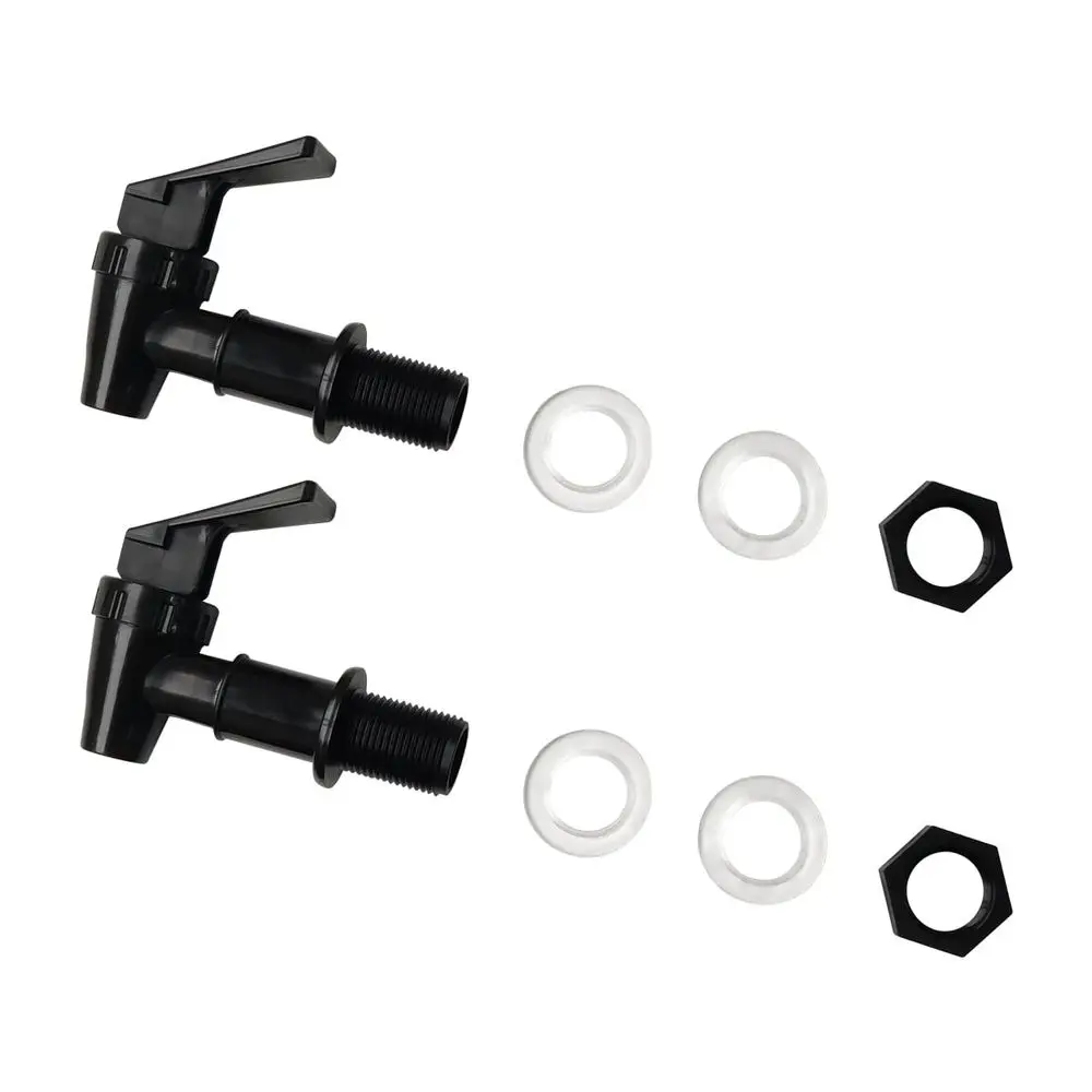 

2 Pack Reusable Water Dispenser Spigot, Black Plastic Beverage Tap for Crock Crocks