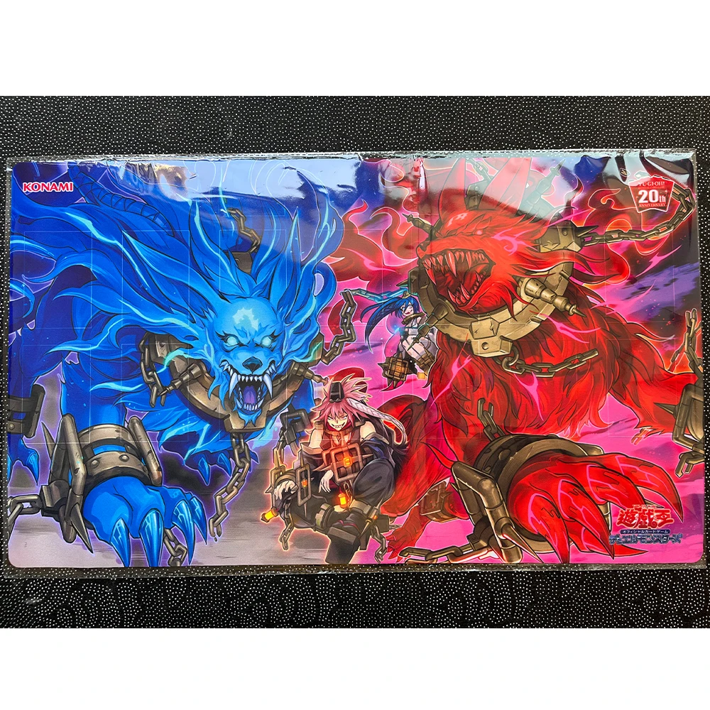 Yugioh Playmat with Zones Unchained Soul of Rage TCG CCG OCG Trading Card Game Mat Yu-Gi-Oh Mats-D11