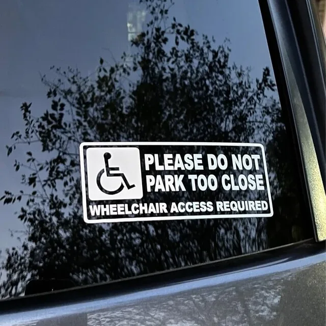 Wheelchair Access Required Disabled Sign Waterproof Vinyl Sticker Decal Car Window Door Body Van Accessible Decor Accessories