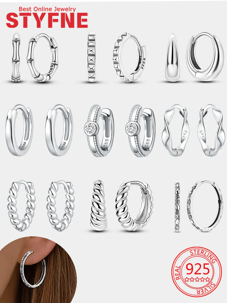 

Original Earring for Women 925 Sterling Silver Hoop Earring Jewelry Fashion Graduation Birthday Gifts for Girls Teen