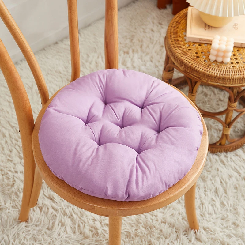 Nuevo cojín para silla de oficina, cojín redondo de Color, cojín cálido para invierno, cojín para asiento de sofá de comedor para el hogar, taburete para estudiantes, cojín para trasero