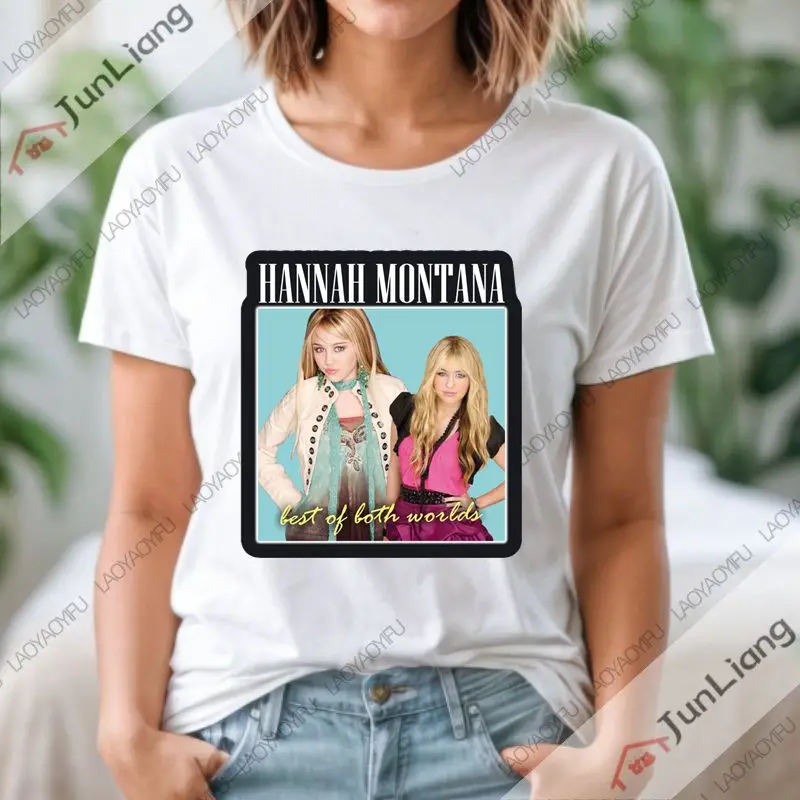 Summer Short sleeve Hannah Montana Printed T-shirt street clothing Fashion men Harajuku oversized T-shirt top clothing